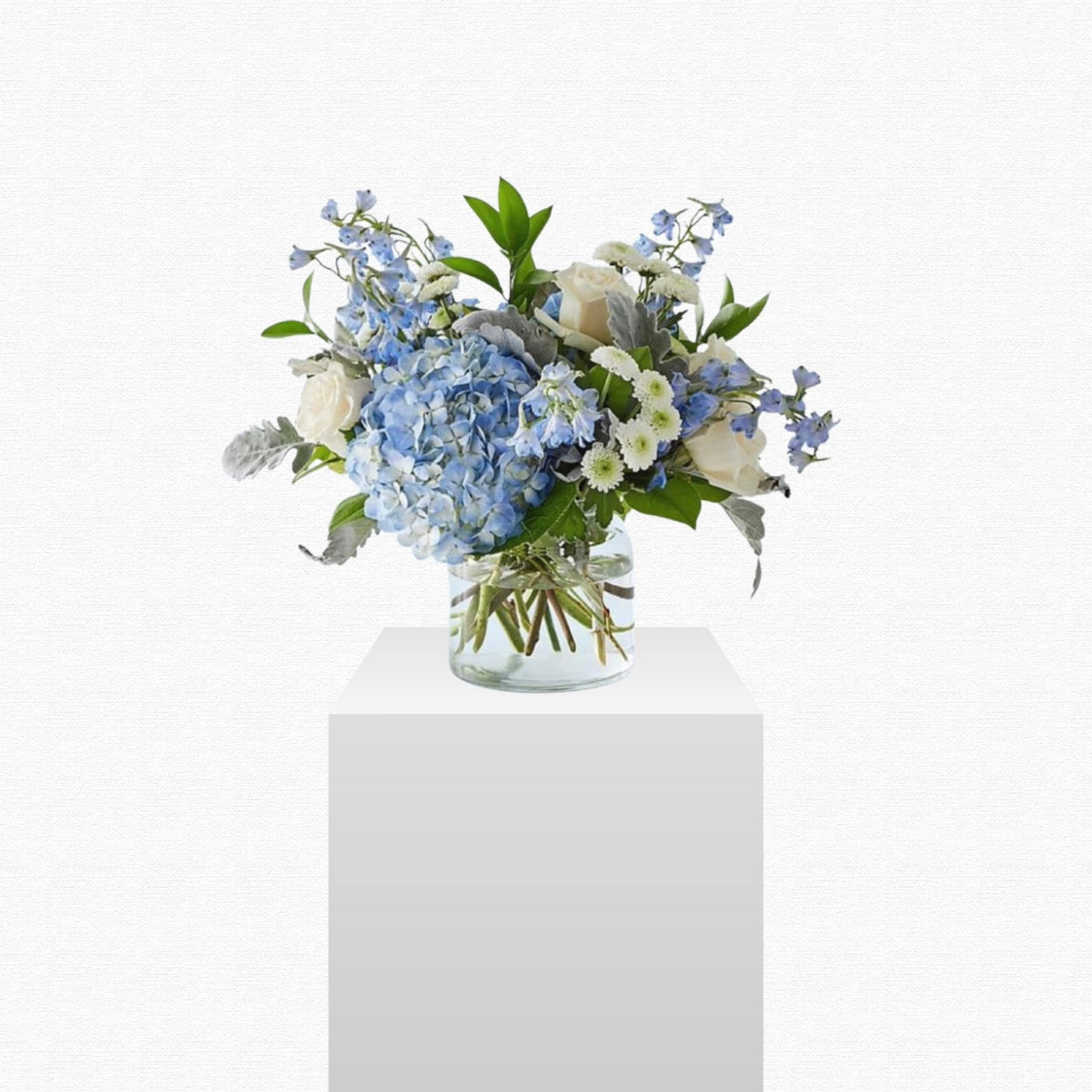 Blue and white flower arrangement - Baby Blue by Historic Dade City Florist