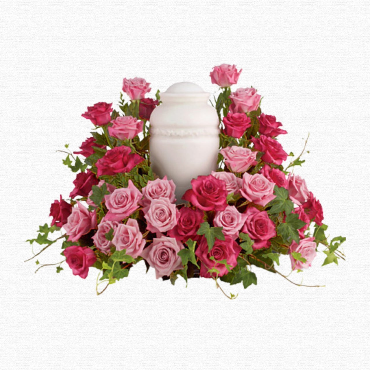 Elegant rose sympathy wreath for urn - Multiple colors by Historic Dade City Florist
