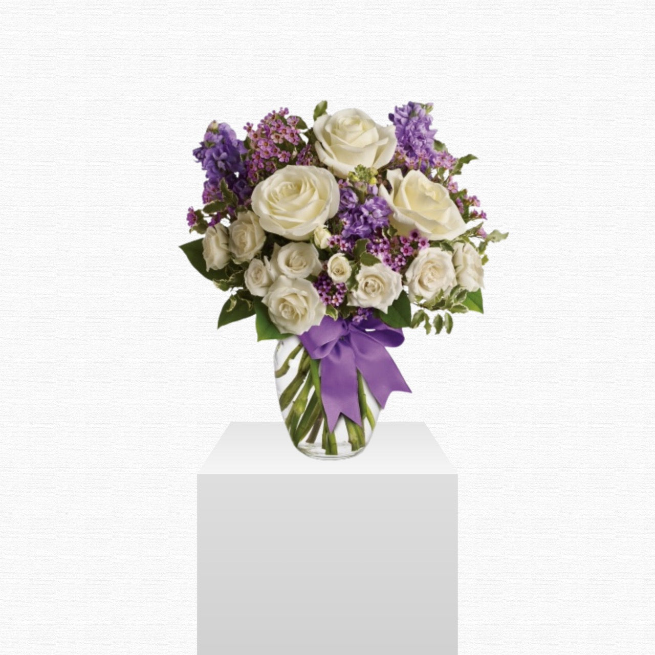 Purple and white mixed flower arrangement - English Garden by Historic Dade City Florist