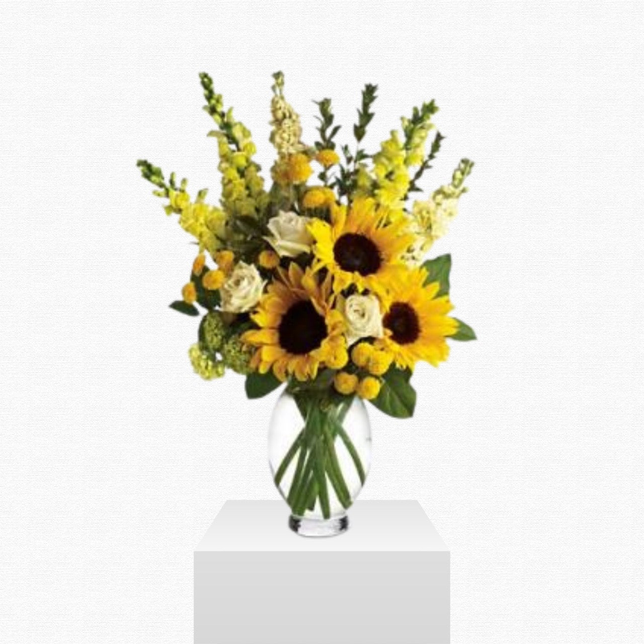 Yellow fall flower arrangement - Here Comes the Sun by Historic Dade City Florist