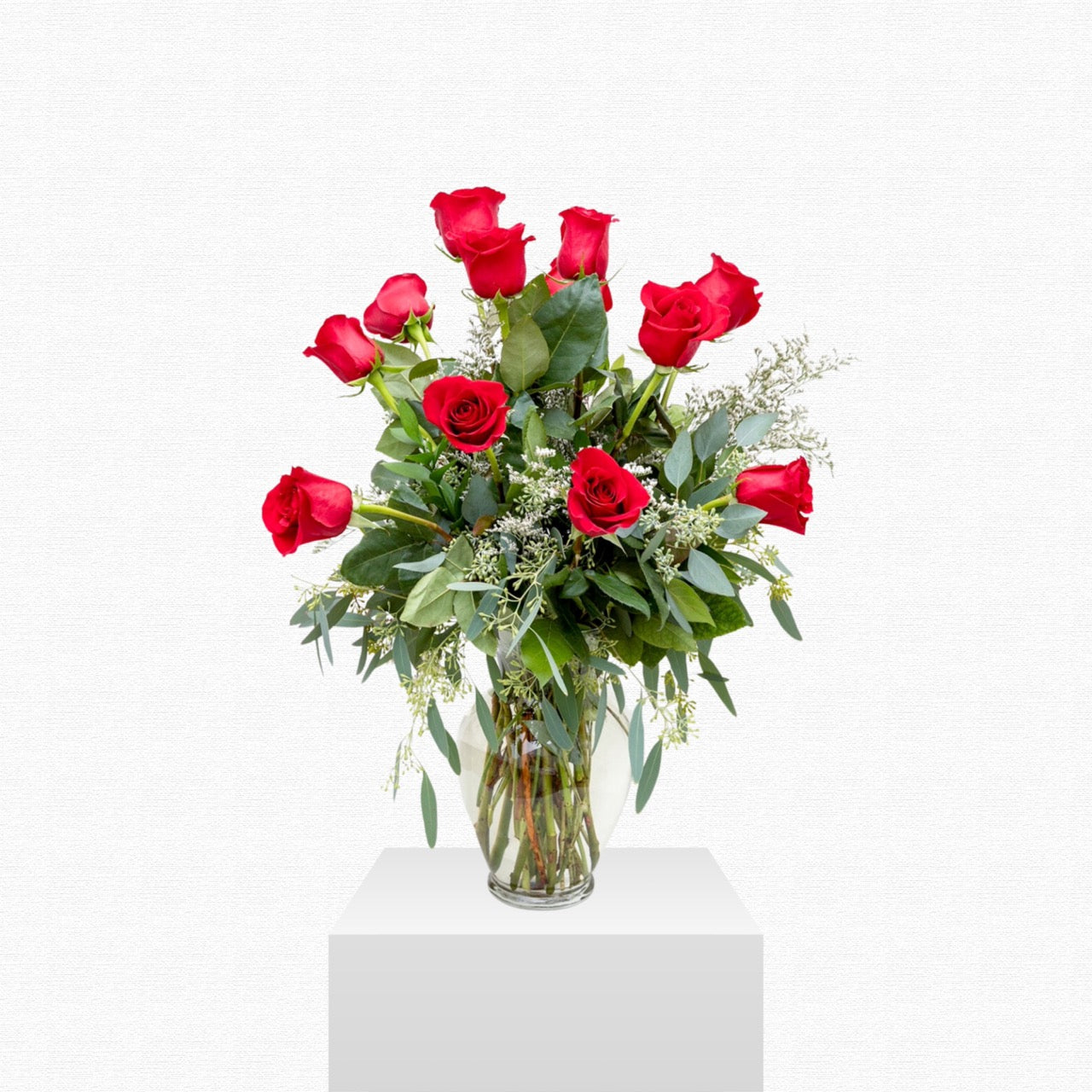 Classic dozen rose arrangement - Multiple colors by Historic Dade City Florist