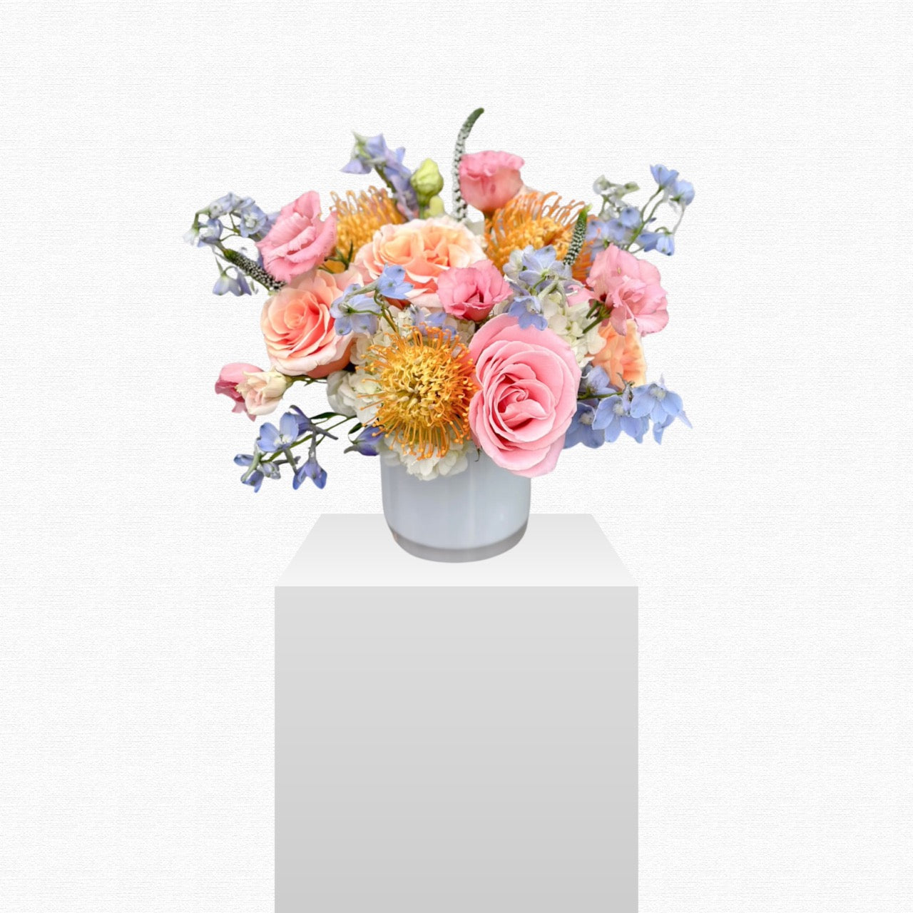 Mixed pastel spring flower arrangement - Pastel Paradise by Historic Dade City Florist