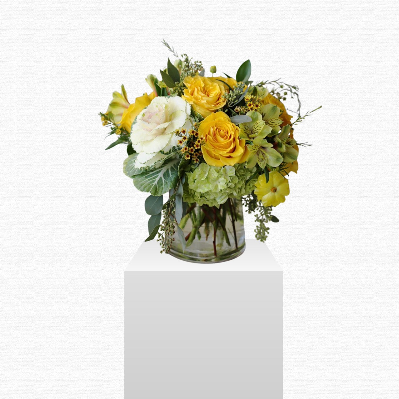 Orange and yellow summer flower arrangement - Sun-Drenched by Historic Dade City Florist